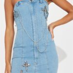 Denim Mini Dress - Blue