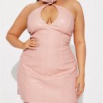 Leather Mini Dress - Pink